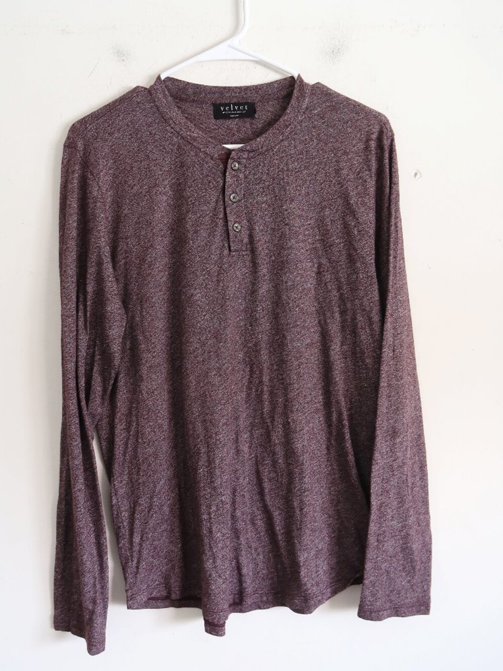 Velvet by Graham & Spencer Gray Henley - Size Large